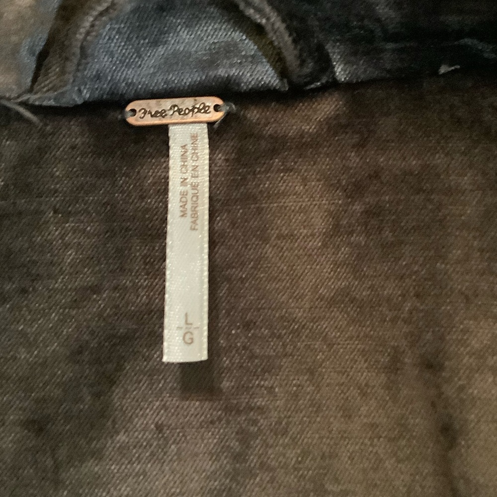 Free People Charcoal Velvet Blazer - Picture 5 of 7